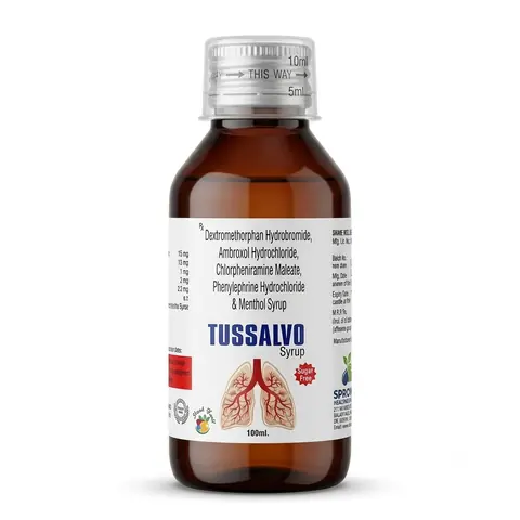 Tussalvo Syrup 100 ml sugar free bottle